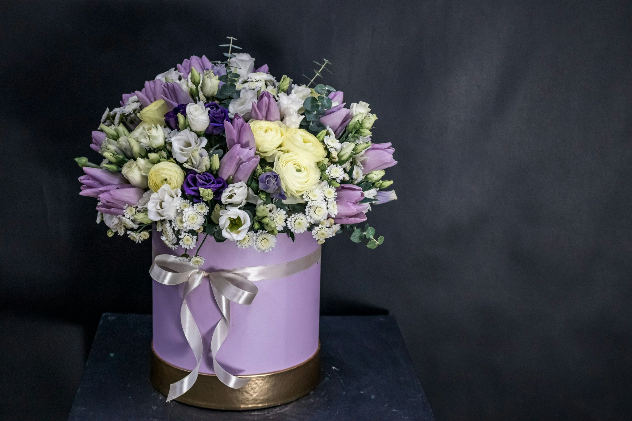 💜 Aranjament Pastel în Cutie